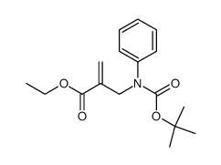 2-[(tert-Butoxycarbonyl-phenyl-amino)-methyl]-acrylic acid ethyl ester结构式