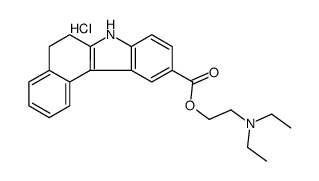 2-(diethylamino)ethyl 6,7-dihydro-5H-benzo[c]carbazole-10-carboxylate,hydrochloride结构式
