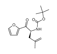 (2S)-2-amino-N-(tert-butyloxycarbonyl)-1-(2-furyl)-4-methylpent-4-en-1-one Structure