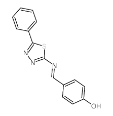 Phenol,4-[[(5-phenyl-1,3,4-thiadiazol-2-yl)imino]methyl]- Structure