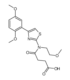 4-[[4-(2,5-dimethoxyphenyl)-1,3-thiazol-2-yl]-(2-methoxyethyl)amino]-4-oxobutanoic acid结构式
