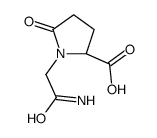 (2S)-1-(2-amino-2-oxoethyl)-5-oxopyrrolidine-2-carboxylic acid Structure