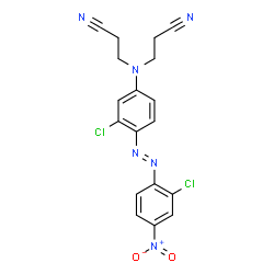 3,3'-[[3-Chloro-4-[(2-chloro-4-nitrophenyl)azo]phenyl]imino]bis(propanenitrile)结构式