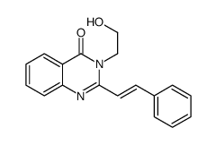 3-(2-hydroxyethyl)-2-(2-phenylethenyl)quinazolin-4-one Structure