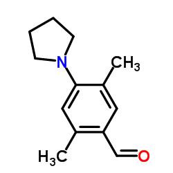 2,5-DIMETHYL-4-PYRROLIDIN-1-YL-BENZALDEHYDE结构式