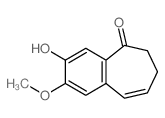 10-hydroxy-9-methoxy-bicyclo[5.4.0]undeca-5,7,9,11-tetraen-2-one结构式