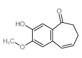 10-hydroxy-9-methoxy-bicyclo[5.4.0]undeca-5,7,9,11-tetraen-2-one structure