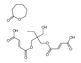 (Z)-4-[2-[[(Z)-3-carboxyprop-2-enoyl]oxymethyl]-2-(hydroxymethyl)butoxy]-4-oxobut-2-enoic acid,oxepan-2-one Structure