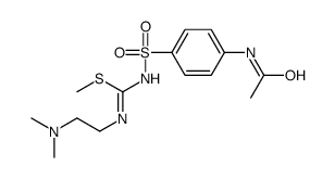 methyl N-(4-acetamidophenyl)sulfonyl-N'-[2-(dimethylamino)ethyl]carbamimidothioate结构式