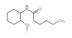 chloro-[2-(hexanoylamino)cyclohexyl]mercury Structure