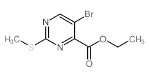 5-溴-2-(甲基硫代)嘧啶-4-羧酸乙酯结构式
