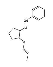 ((1S,2S)-2-(but-2-en-1-yl)cyclopentyl)(phenylselanyl)sulfane结构式