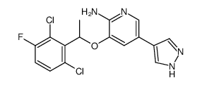 3-(1-(2,6-dichloro-3-fluorophenyl)ethoxy)-5-(1H-pyrazol-4-yl)pyridin-2-amine Structure