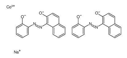 cobalt(3+) sodium 1-[(E)-(2-oxidophenyl)diazenyl]naphthalen-2-olate (1:1:2) Structure