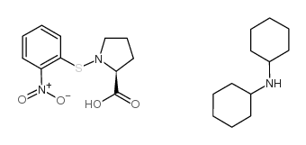 N-O-NITROPHENYLSULFENYL-L-PROLINE DI(CYCLOHEXYL)AMMONIUM SALT结构式