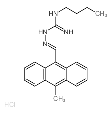 Hydrazinecarboximidamide,N-butyl-2-[(10-methyl-9-anthracenyl)methylene]-, hydrochloride (1:1) Structure
