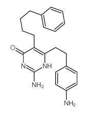 4(3H)-Pyrimidinone,2-amino-6-[2-(4-aminophenyl)ethyl]-5-(4-phenylbutyl)-结构式