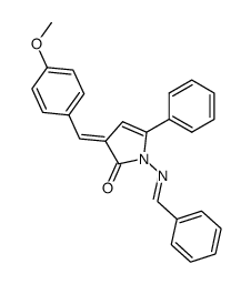 1-(benzylideneamino)-3-(4-methoxybenzylidene)-5-phenyl-1,3-dihydro-2H-pyrrol-2-one结构式