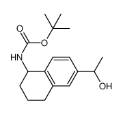 [6-(1-hydroxy-ethyl)-1,2,3,4-tetrahydro-naphthalen-1-yl]-carbamic acid tert-butyl ester结构式
