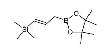 (E)-三甲基(3-(4,4,5,5-四甲基-1,3,2-二氧硼杂环戊烷-2-基)丙-1- 烯-1-基)硅烷结构式