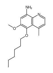 8-amino-5-(1-hexyloxy)-6-methoxy-4-methylquinoline结构式