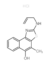 Naphtho[1,2-d]thiazol-5-ol,4-methyl-2-(2-propen-1-ylamino)-, hydrochloride (1:1)结构式