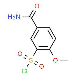 5-(氨基甲酰基)-2-甲氧基苯磺酰氯结构式