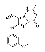 2-(3-methoxyphenylamino)-5-methyl-7-oxo-4,7-dihydropyrazolo[1,5-a]pyrimidine-3-carbonitrile结构式