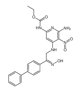 ethyl (4-((2-([1,1'-biphenyl]-4-yl)-2-(hydroxyimino)ethyl)amino)-6-amino-5-nitropyridin-2-yl)carbamate Structure