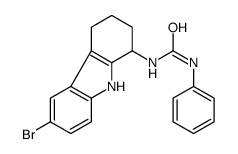 1-(6-bromo-2,3,4,9-tetrahydro-1H-carbazol-1-yl)-3-phenylurea结构式