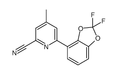 6-(2,2-difluoro-1,3-benzodioxol-4-yl)-4-methylpyridine-2-carbonitrile Structure