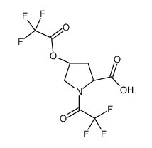 (2S,4R)-1-(2,2,2-trifluoroacetyl)-4-(2,2,2-trifluoroacetyl)oxypyrrolidine-2-carboxylic acid结构式