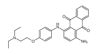 1-amino-4-[4-[(2-diethylamino)ethoxy]phenylamino]anthraquinone structure