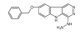 4H-Pyridazino(4,5-b)indol-4-one, 3,5-dihydro-8-(phenylmethoxy)-, hydra zone结构式