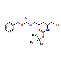 (4-tert-Butoxycarbonylamino-1-hydroxyMethyl-butyl)-carbamic acid benzyl ester Structure