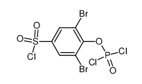 3,5-dibromo-4-dichlorophosphoryloxy-benzenesulfonyl chloride结构式