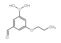 (3-甲酰基-5-丙氧基苯基)硼酸结构式