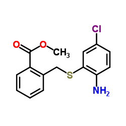 Methyl 2-{[(2-amino-5-chlorophenyl)sulfanyl]methyl}benzoate结构式