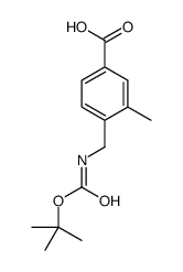 4-(BOC-AMINO)METHYL-3-METHYL-BENZOIC ACID结构式