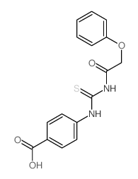 4-[(2-phenoxyacetyl)thiocarbamoylamino]benzoic acid结构式