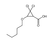 2,2-dichloro-3-pentoxycyclopropane-1-carboxylic acid结构式