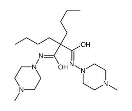 2,2-dibutyl-N,N'-bis(4-methylpiperazin-1-yl)propanediamide Structure