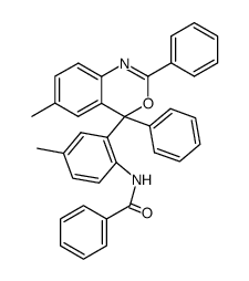 N-(4-methyl-2-(6-methyl-2,4-diphenyl-4H-benzo[d][1,3]oxazin-4-yl)phenyl)benzamide结构式