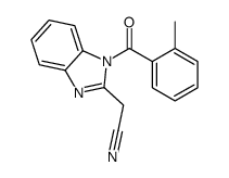 2-[1-(2-methylbenzoyl)benzimidazol-2-yl]acetonitrile Structure