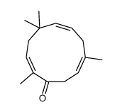 2,5,5,9-tetramethylcycloundeca-2,6,9-trien-1-one Structure