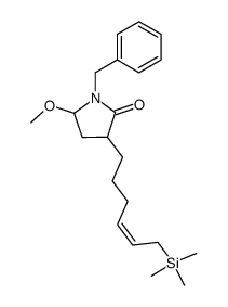 1-benzyl-5-methoxy-3-(6-(trimethylsilyl)-4-hexenyl)-2-pyrrolidinone结构式
