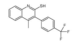 4-methyl-3-[4-(trifluoromethyl)phenyl]-1H-quinoline-2-thione Structure