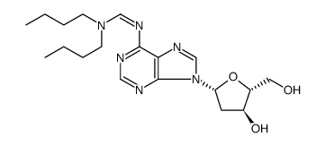 Adenosine, 2'-deoxy-N-[(dibutylamino)methylene] Structure