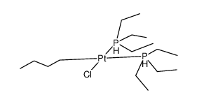 cis-{Pt(PEt3)2(n-butyl)Cl}结构式