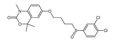6-[4-(3,4-Dichloro-phenylsulfinyl)-butoxy]-1,4,4-trimethyl-4H-3,1-benzoxazin-2-one Structure